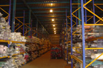 Interior view of racking
