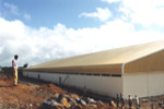 Factory building, curved eaves